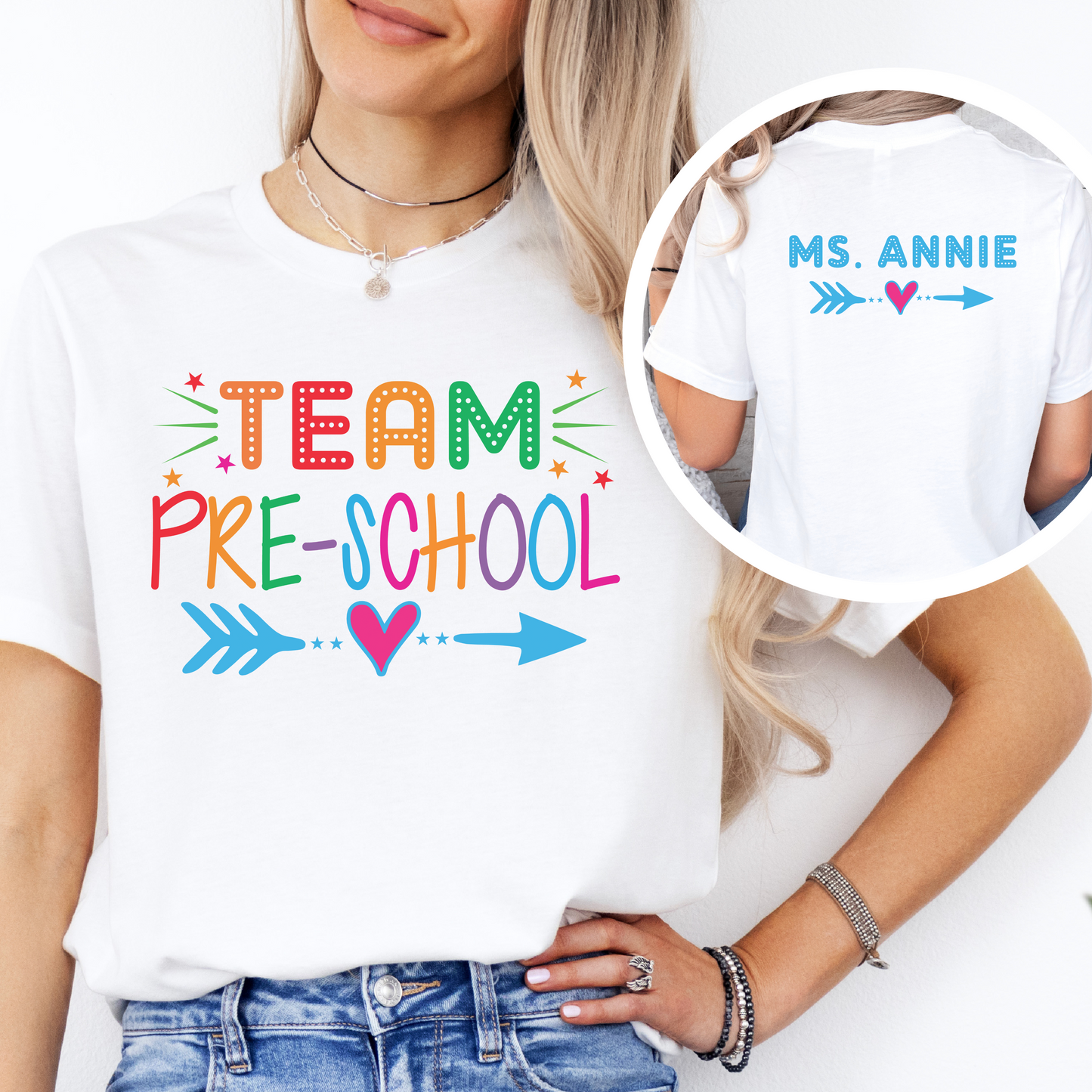 Custom Unisex Colorful Team Preschool T-Shirt