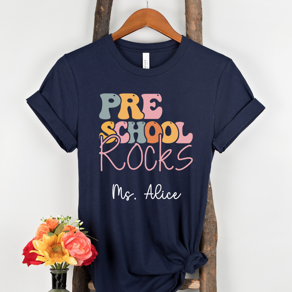 Custom Unisex Adult PreSchool Rocks T-Shirt