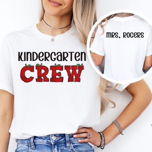 Custom Unisex Kindergarten Crew T-Shirt