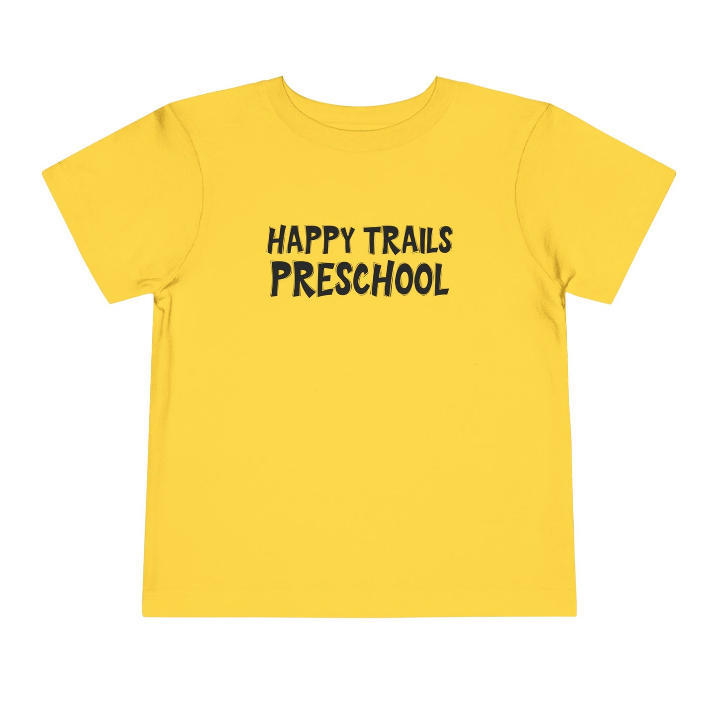 Custom School Name Toddler Bold Outlined T-Shirt