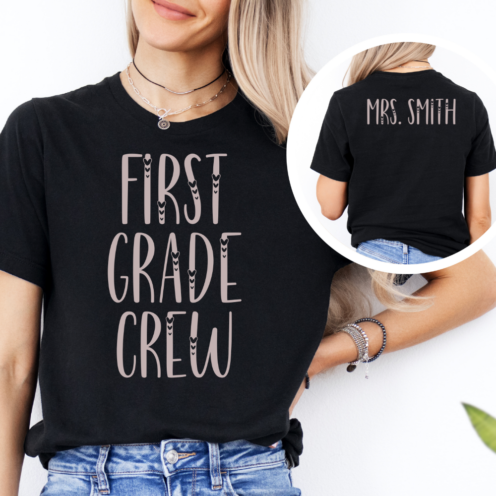 Custom Unisex First Grade Crew T-Shirt