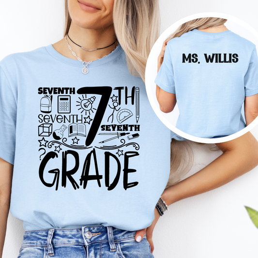 Custom Unisex 7th Grade T-Shirt