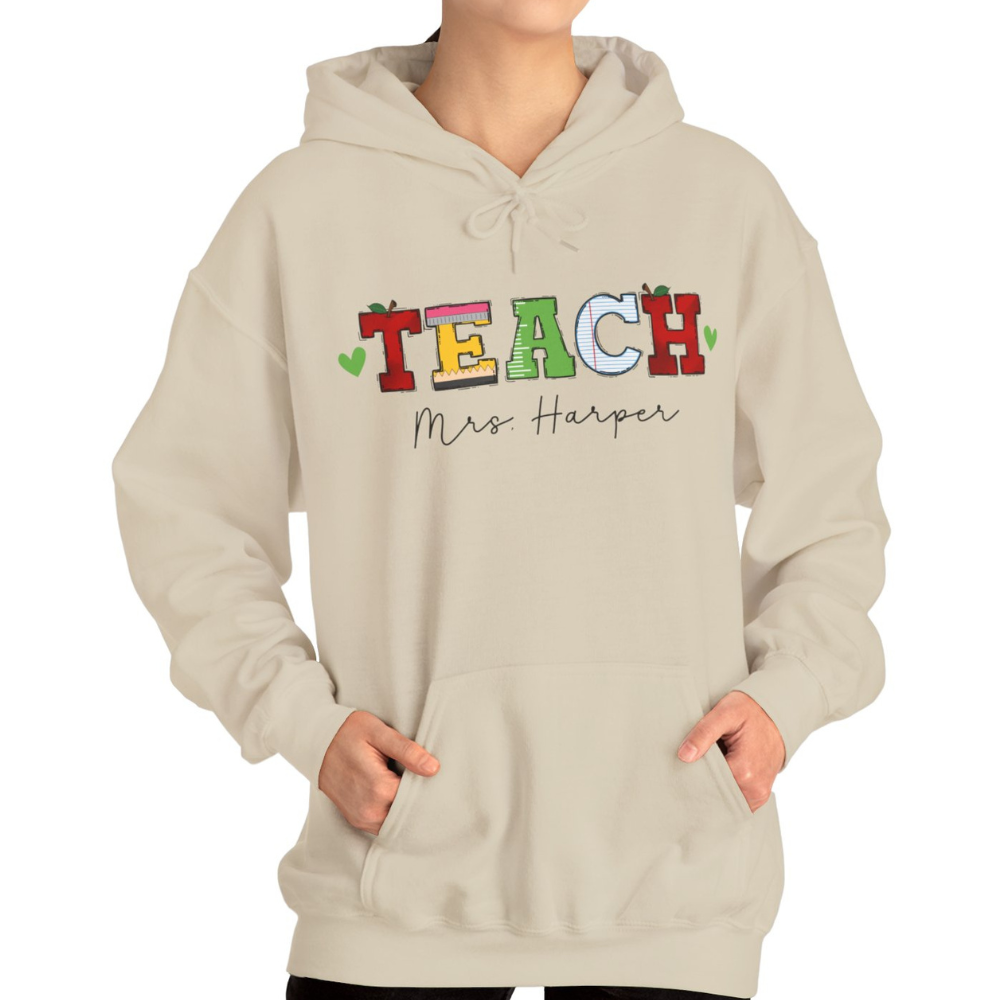 Custom Unisex Heavy Blend Teach Hoodie