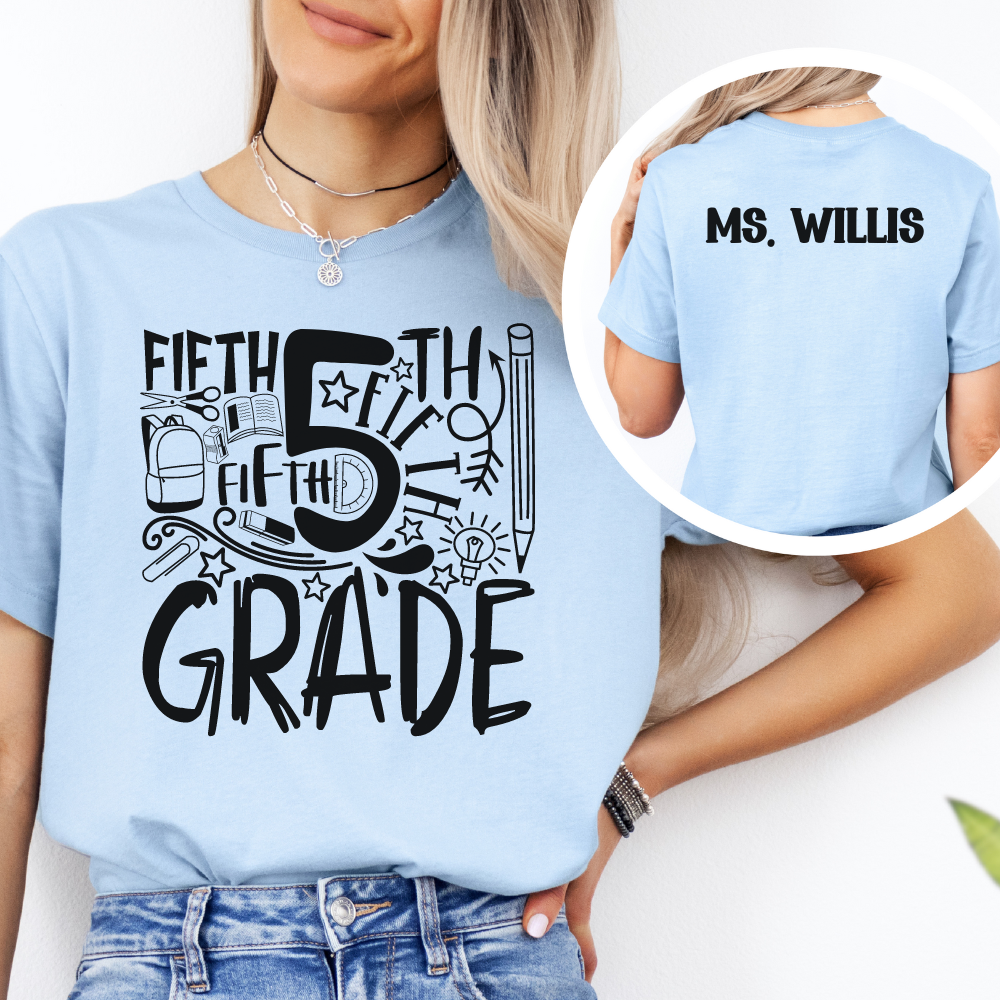 Custom Unisex 5th Grade T-Shirt