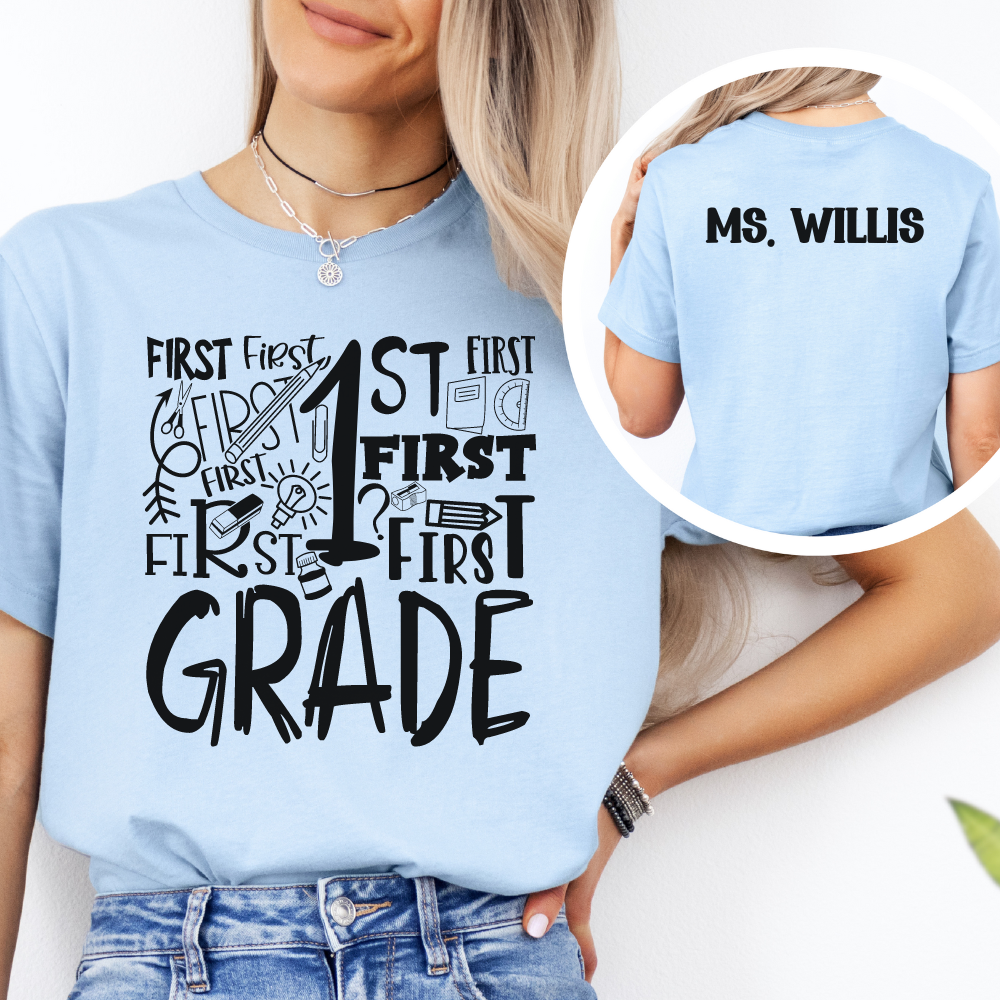 Custom Unisex 1st Grade T-Shirt