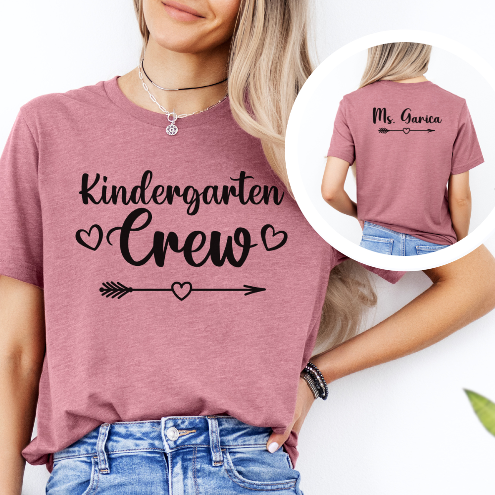 Custom Unisex Kindergarten Crew T-Shirt