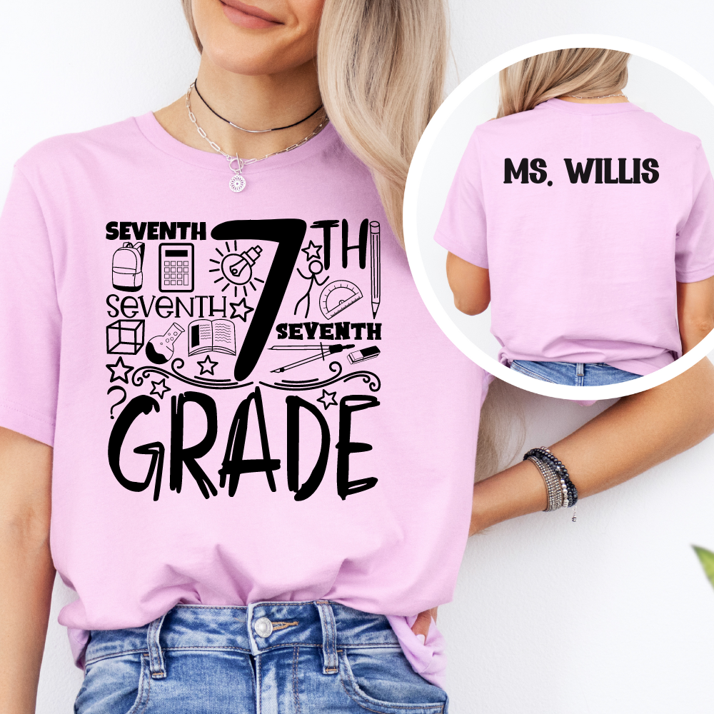 Custom Unisex 7th Grade T-Shirt