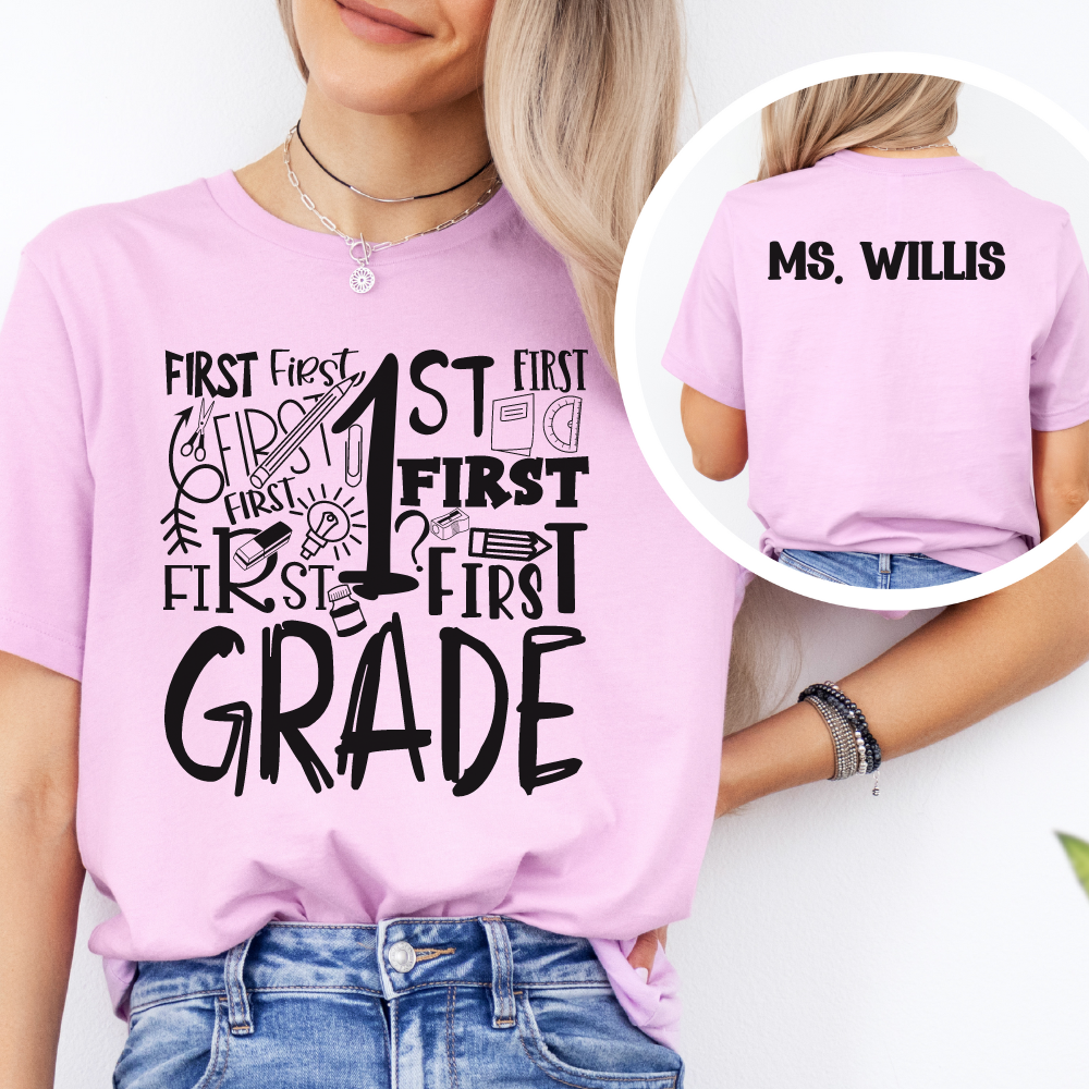 Custom Unisex 1st Grade T-Shirt