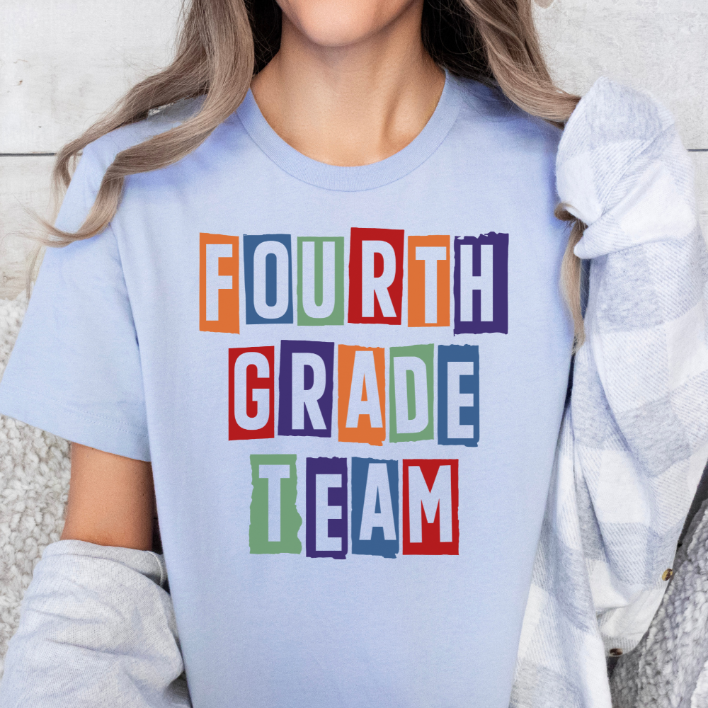 Custom Unisex Fourth Grade Team T-Shirt