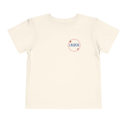 Custom Strawberry Circle Toddler T-Shirt