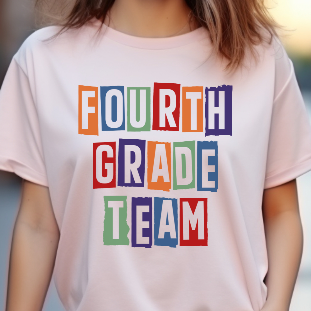 Custom Unisex Fourth Grade Team T-Shirt