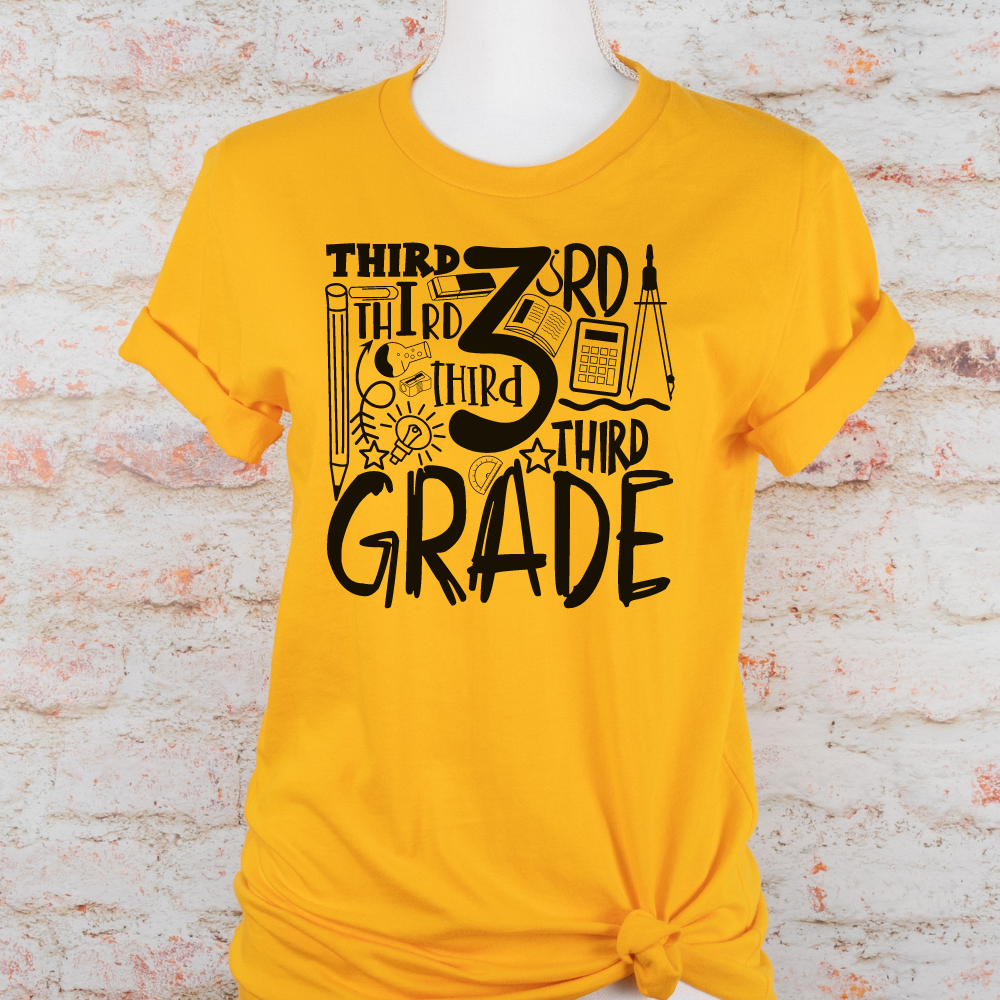 Custom Unisex 3rd Grade T-Shirt