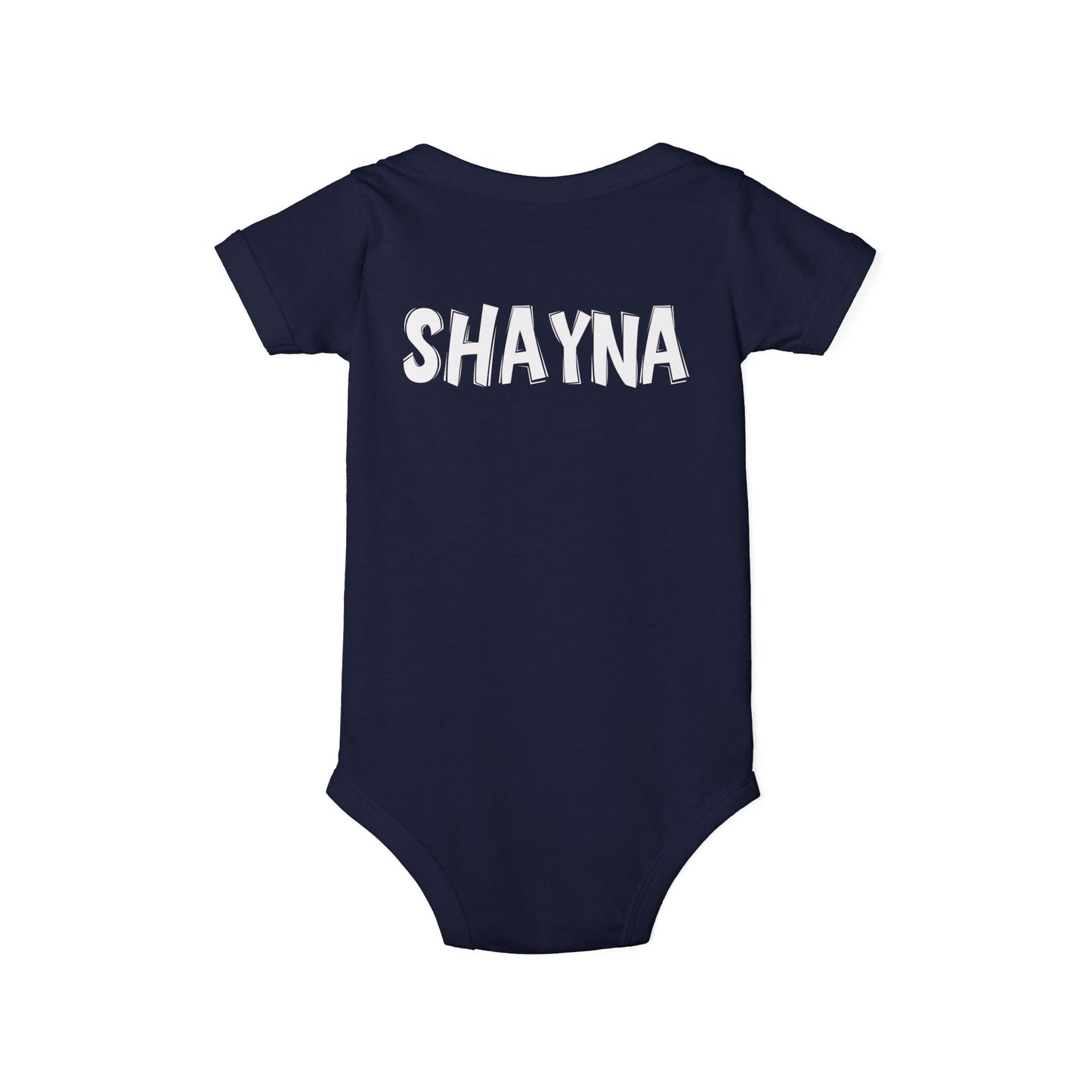 Custom School Name Infant Jersey Outlined One Piece