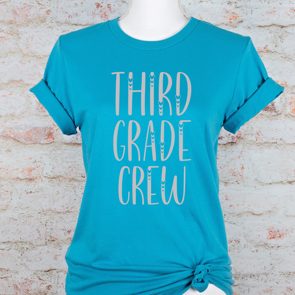 Custom Unisex Third Grade Crew T-Shirt