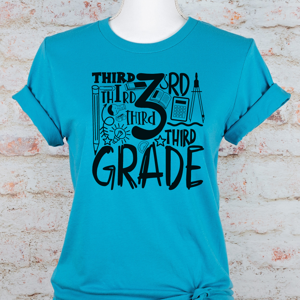 Custom Unisex 3rd Grade T-Shirt