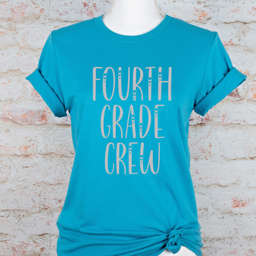 Custom Unisex Fourth Grade Crew T-Shirt