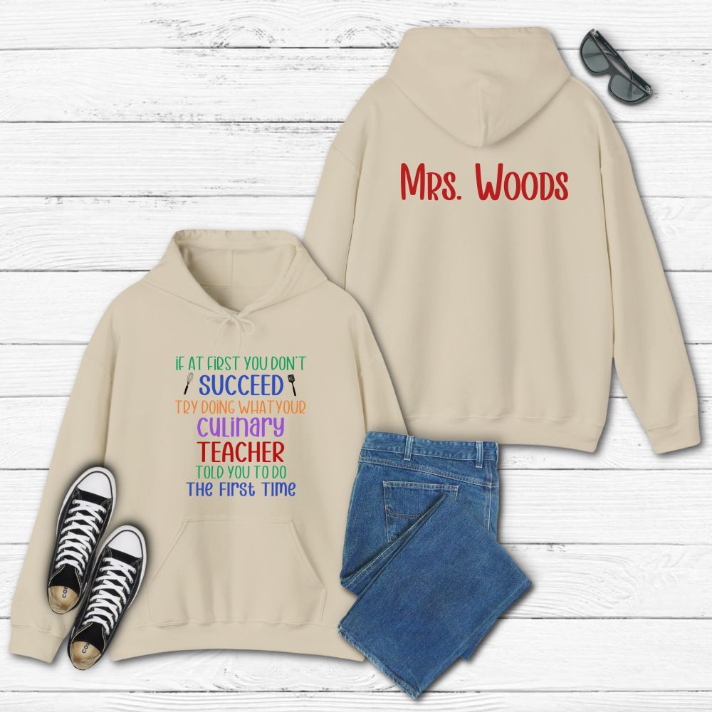 Custom Unisex Heavy Blend Culinary Teacher Hoodie