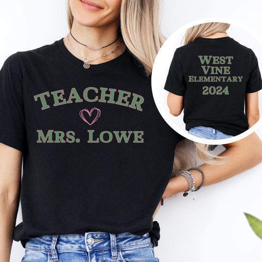 Custom Unisex Teacher 🤍 T-Shirt