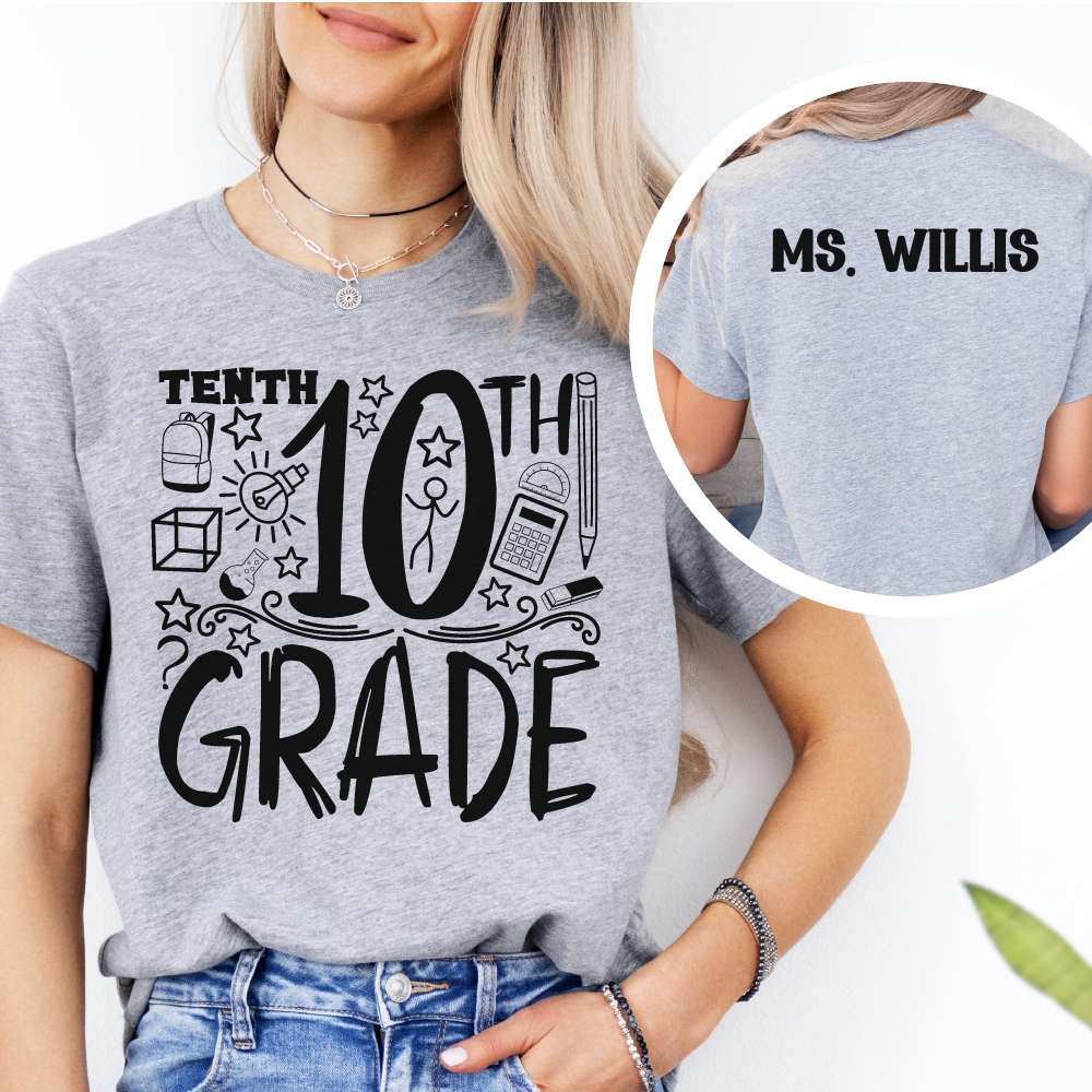 Custom Unisex 10th Grade T-Shirt