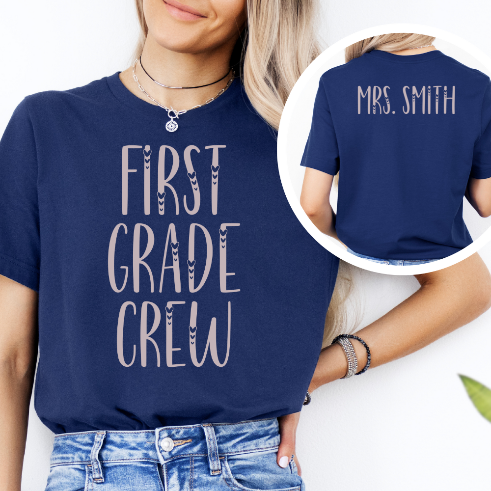 Custom Unisex First Grade Crew T-Shirt