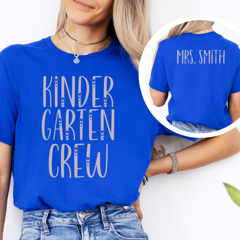 Custom Unisex Kindergarten Crew T-Shirt