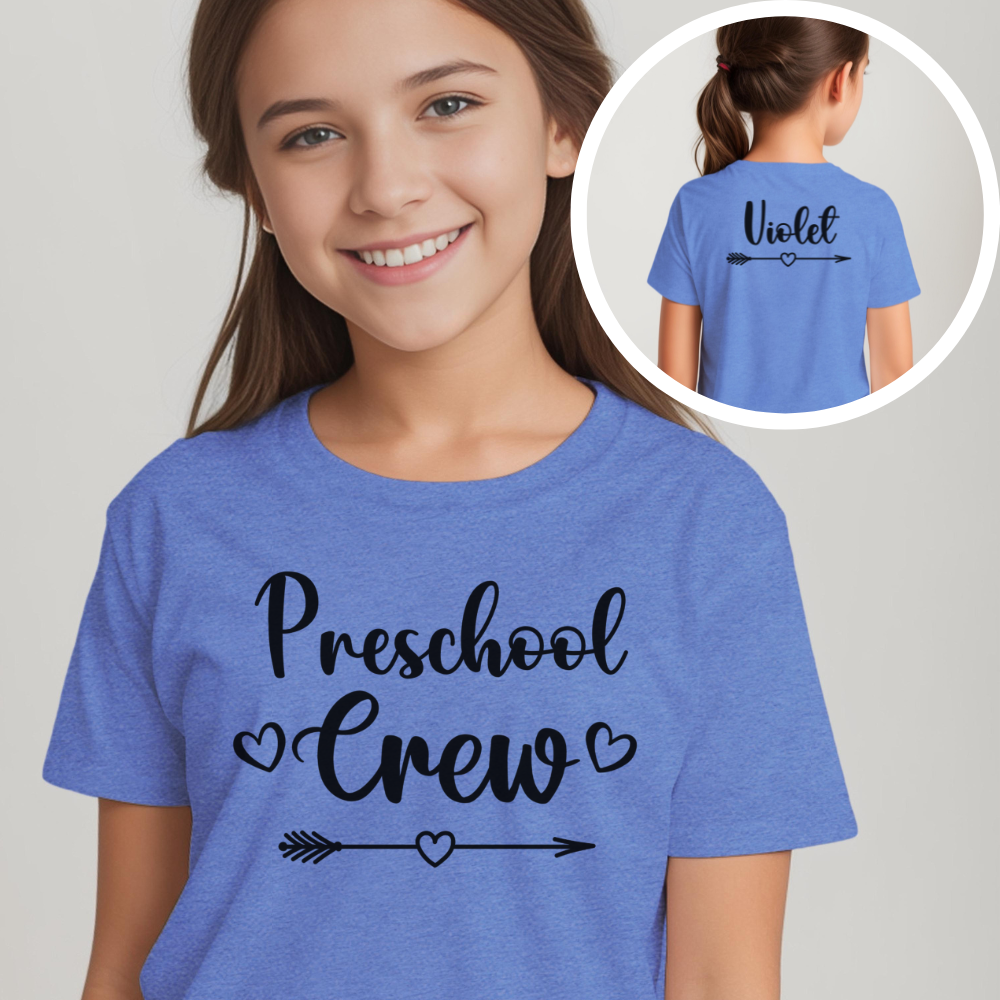 Custom Preschool Crew Youth T-Shirt