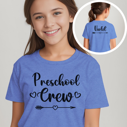 Custom Preschool Crew Youth T-Shirt