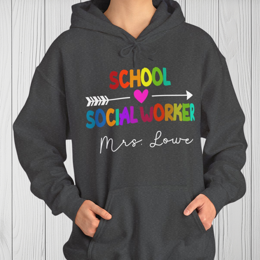 Custom Unisex School Social Worker Hoodie