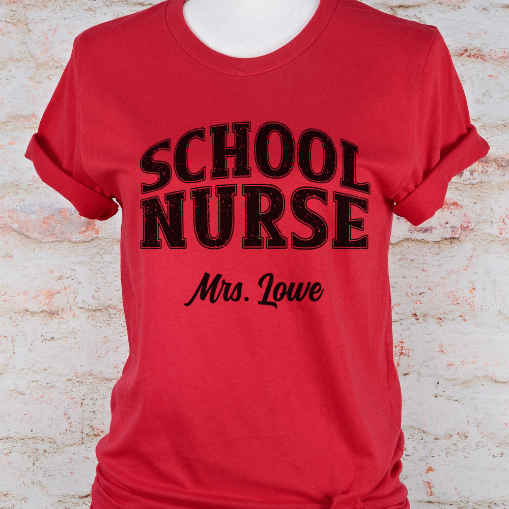 Custom Unisex School Nurse T-Shirt