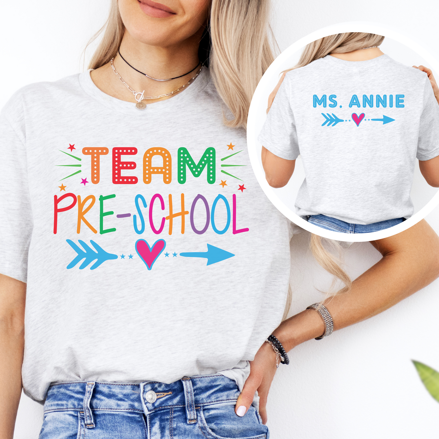 Custom Unisex Colorful Team Preschool T-Shirt