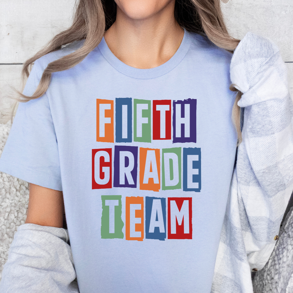 Custom Unisex Fifth Grade Team T-Shirt