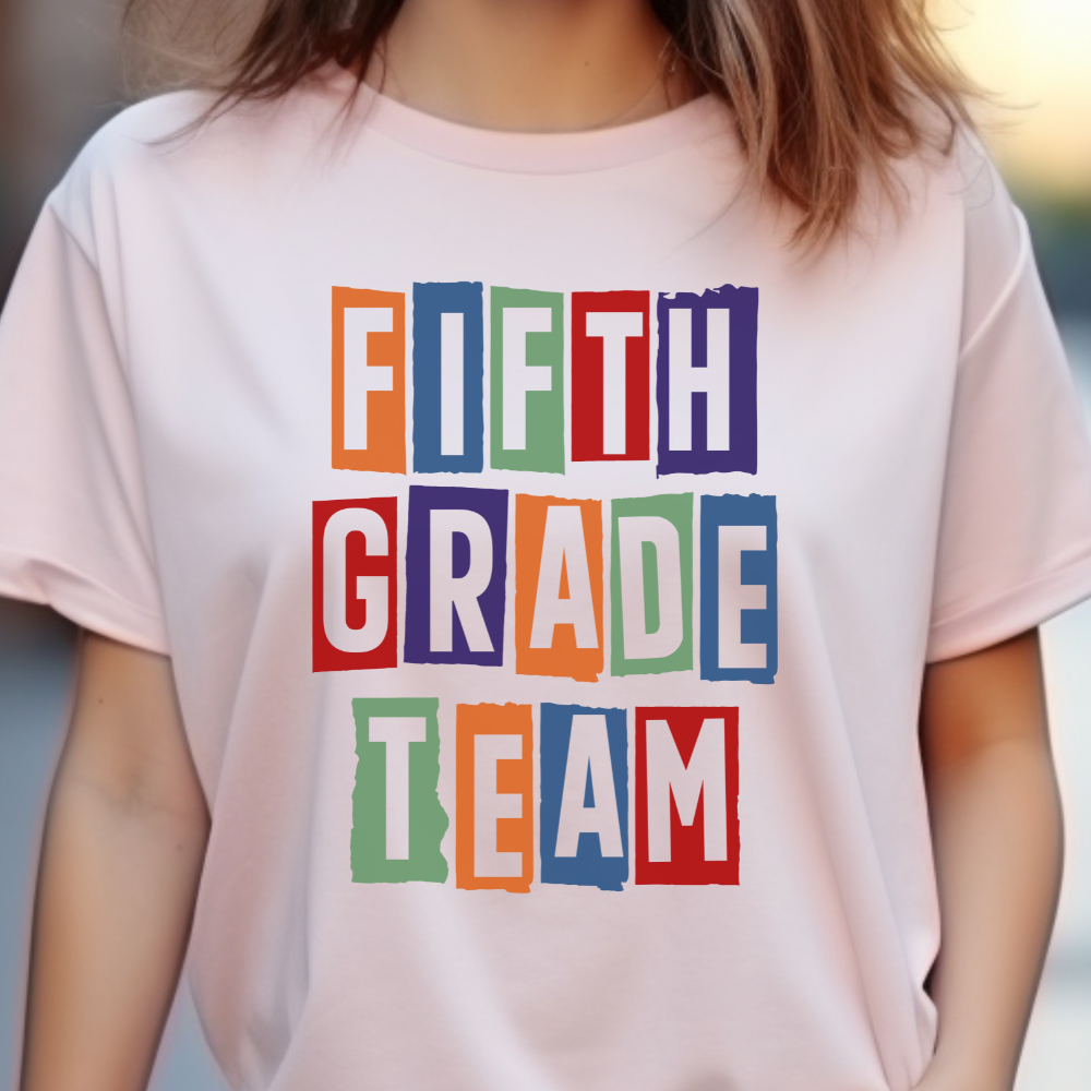 Custom Unisex Fifth Grade Team T-Shirt