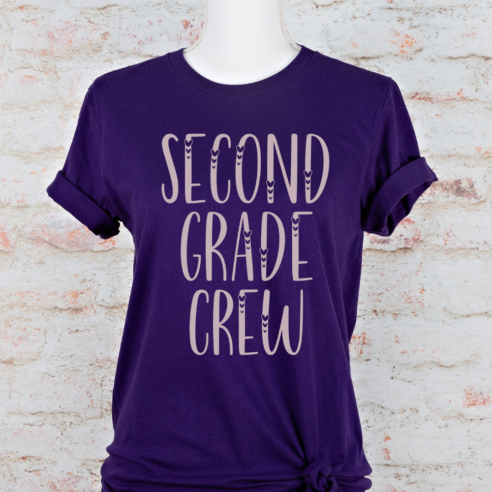 Custom Unisex Second Grade Crew T-Shirt