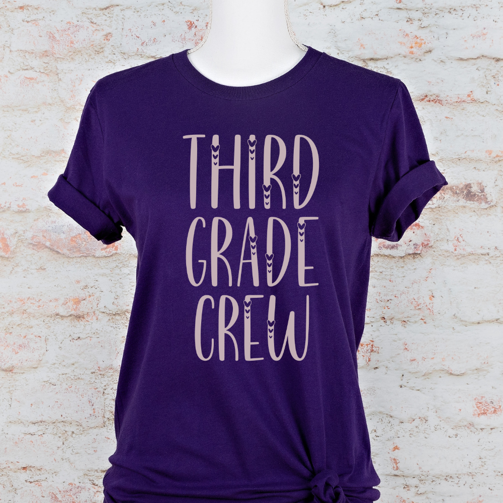 Custom Unisex Third Grade Crew T-Shirt