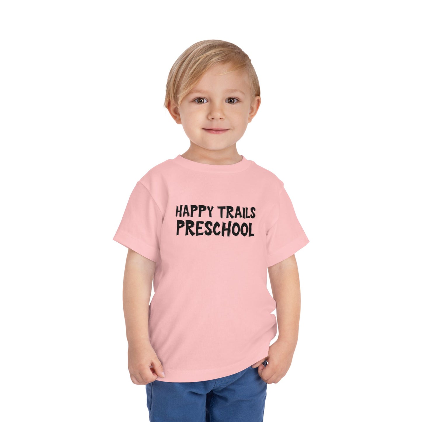 Custom School Name Toddler Bold Outlined T-Shirt