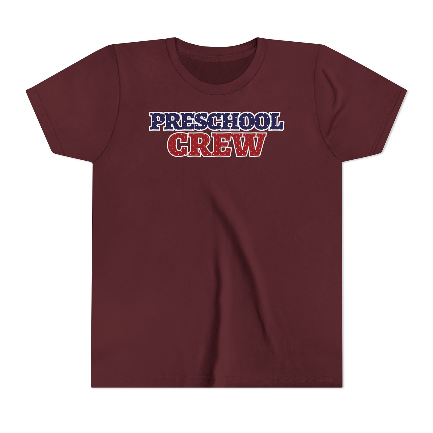Custom Polka Dot Preschool Crew Youth T-Shirt