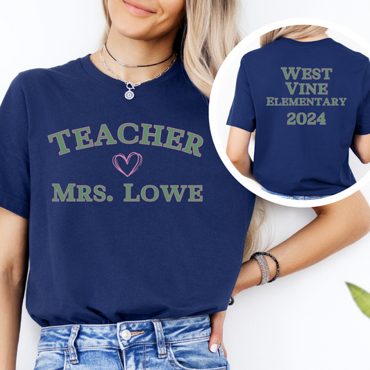 Custom Unisex Teacher 🤍 T-Shirt