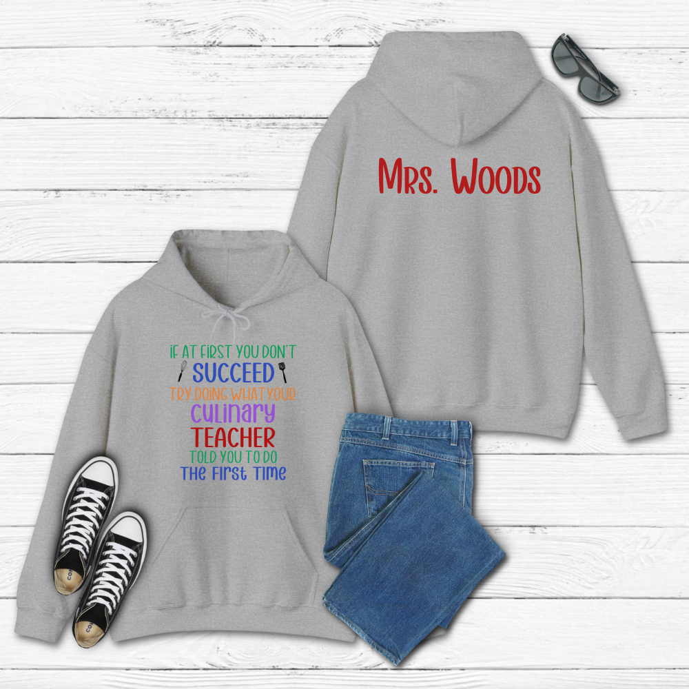 Custom Unisex Heavy Blend Culinary Teacher Hoodie