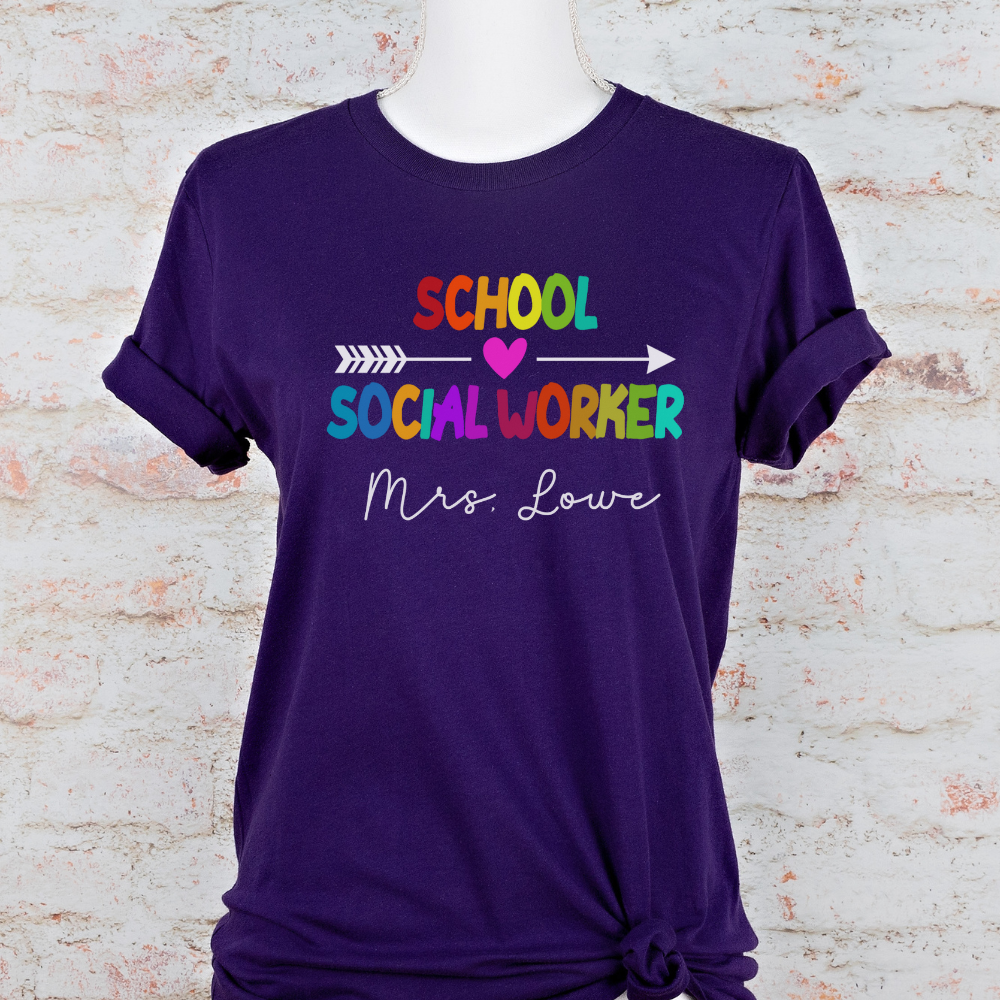 Custom Unisex School Social Worker T-Shirt