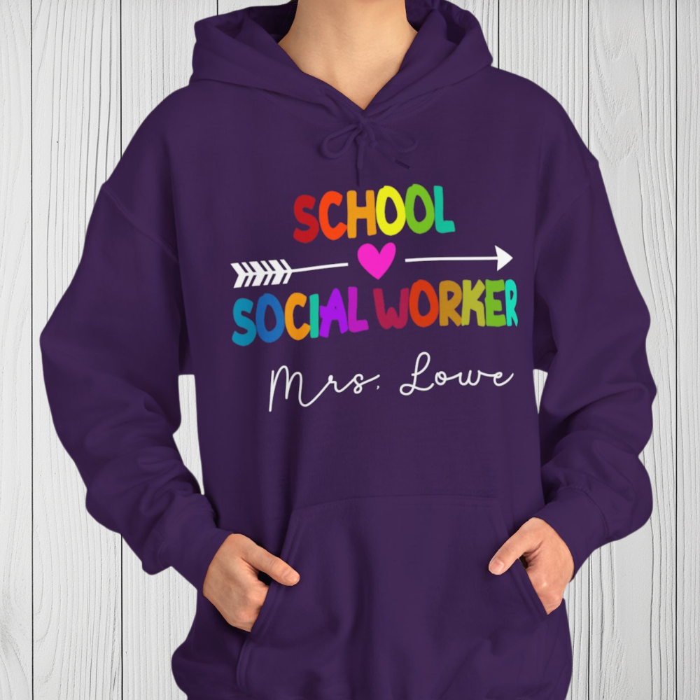 Custom Unisex School Social Worker Hoodie