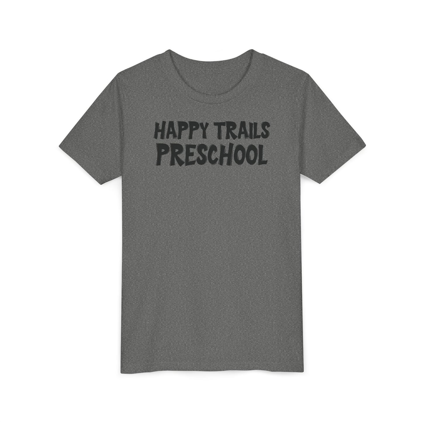 Custom School Name Bold Outlined Youth T-Shirt