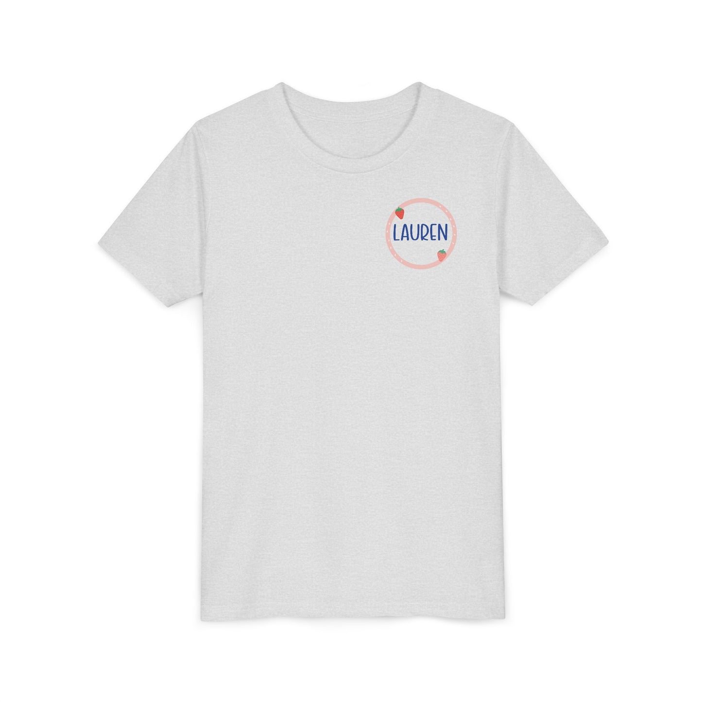 Custom Strawberry Circle Youth T-Shirt