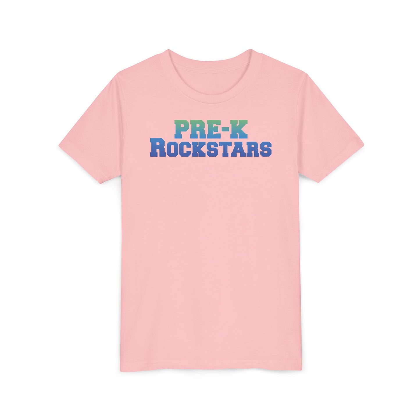 Custom Green-Blue Pre-K Rockstars Youth T-Shirt