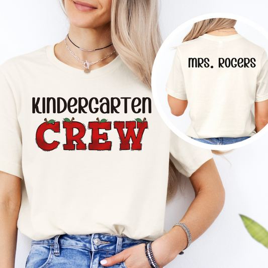 Custom Unisex Kindergarten Crew T-Shirt