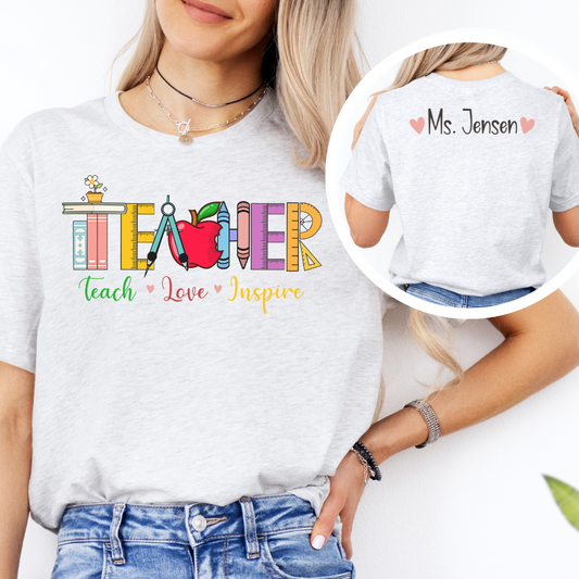 Custom Unisex Teacher Tools T-Shirt