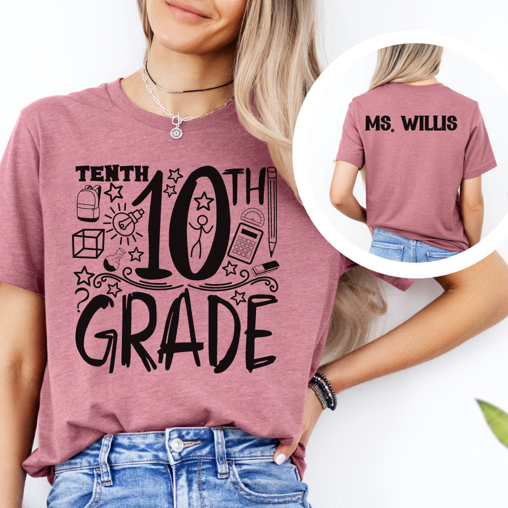 Custom Unisex 10th Grade T-Shirt