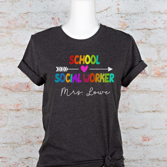 Custom Unisex School Social Worker T-Shirt