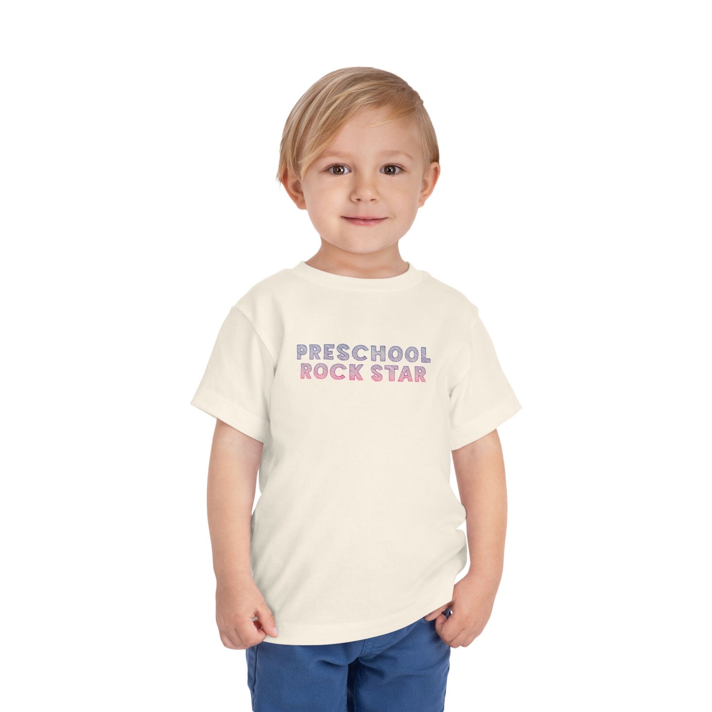 Custom Lined Preschool Rockstars Toddler T-Shirt