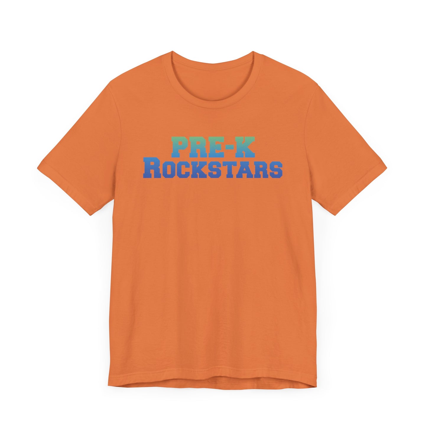 Custom Unisex Green-Blue Pre-K Rockstars T-Shirt