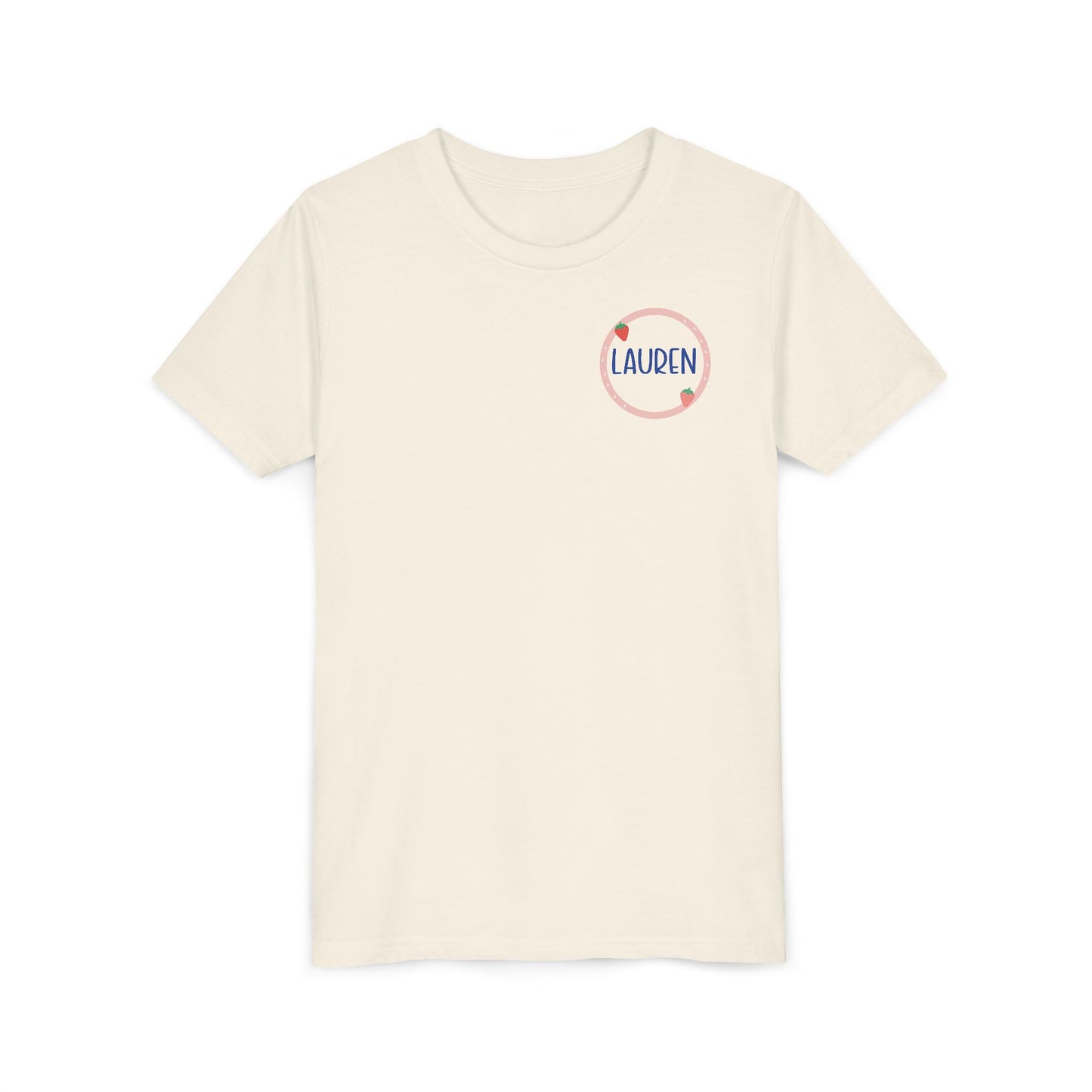 Custom Strawberry Circle Youth T-Shirt